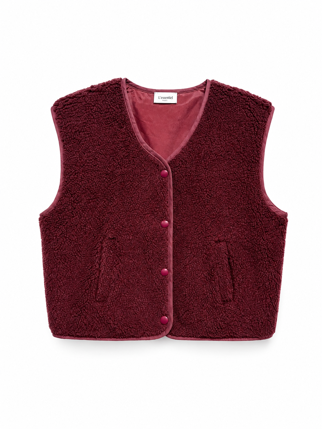 Teddy gillet bordeaux