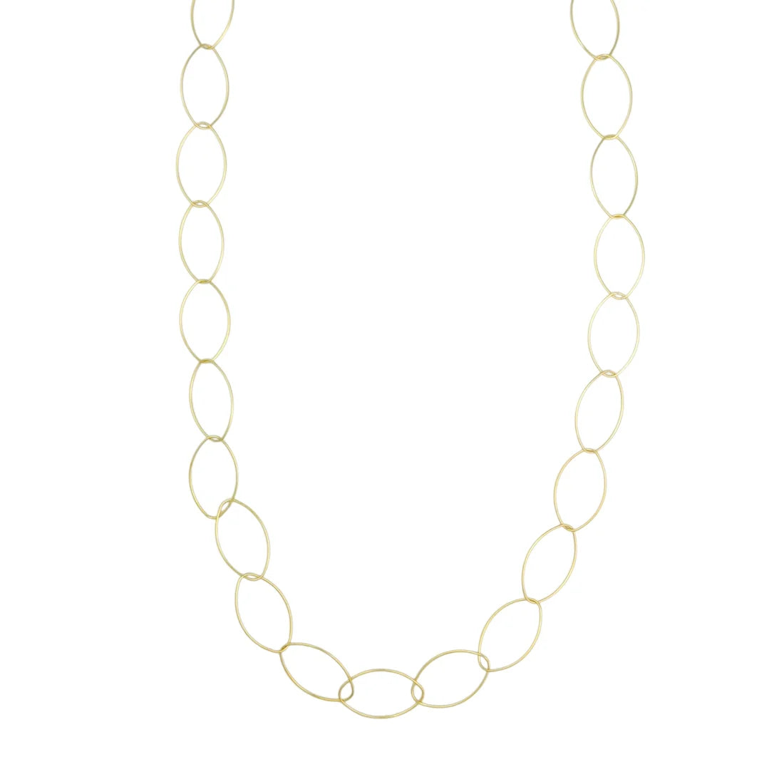 Long hoop necklace gold