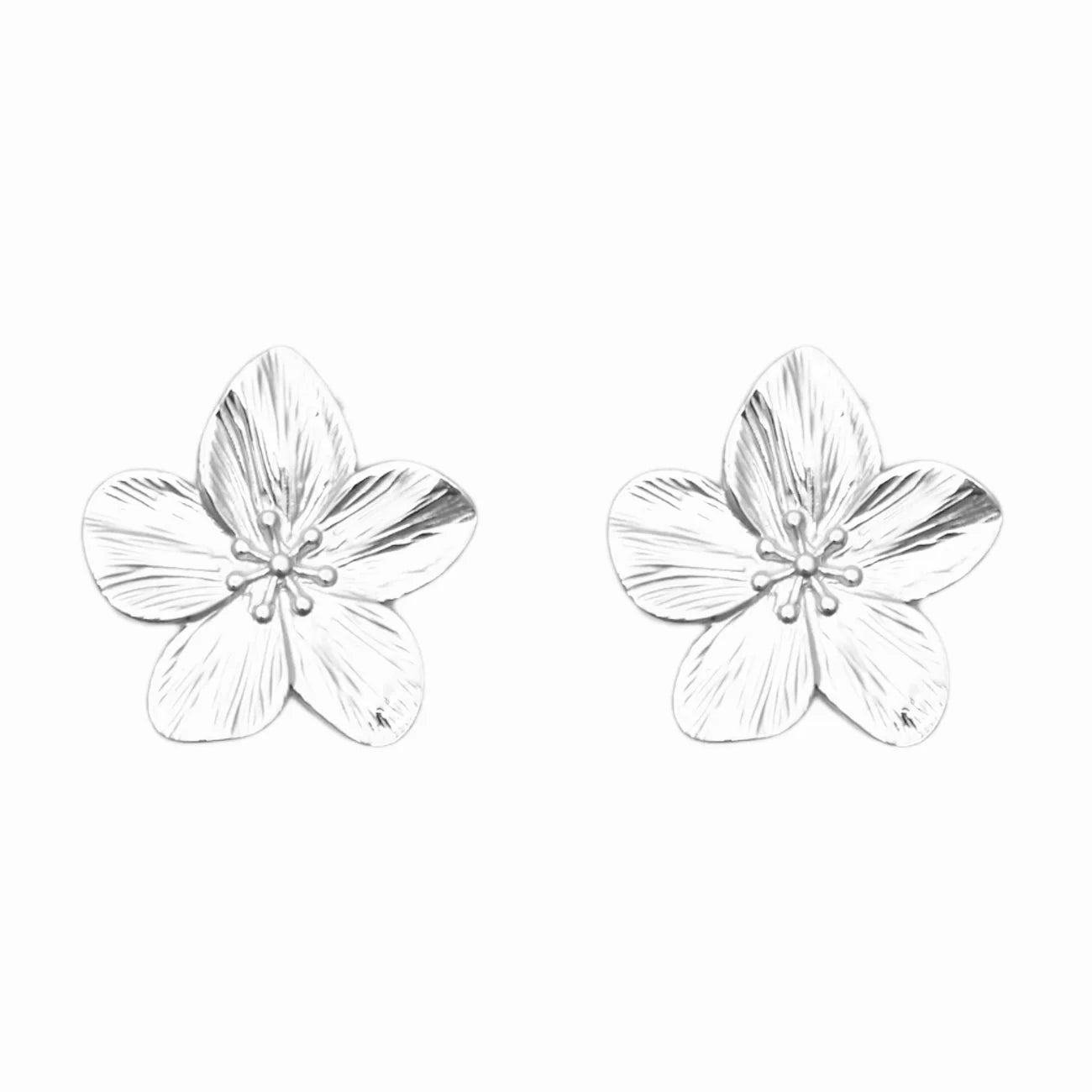 Flower earrings silver