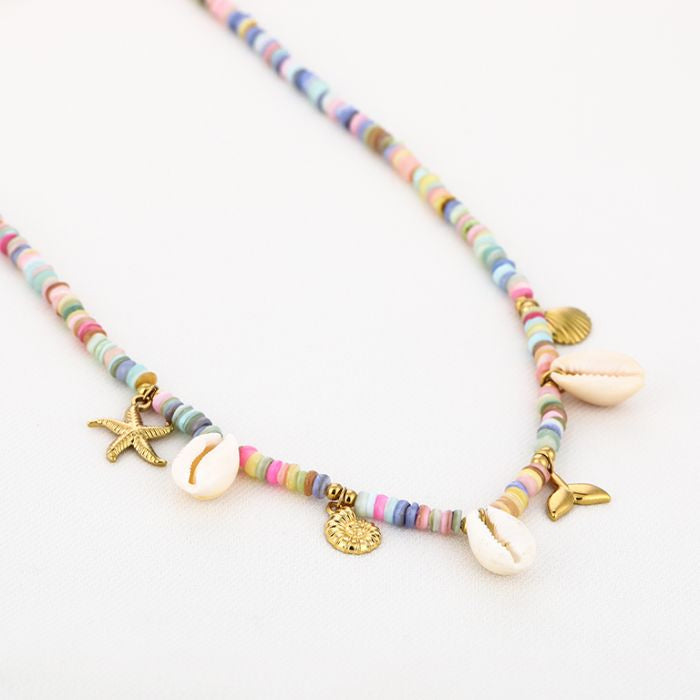Corolful summer necklace gold
