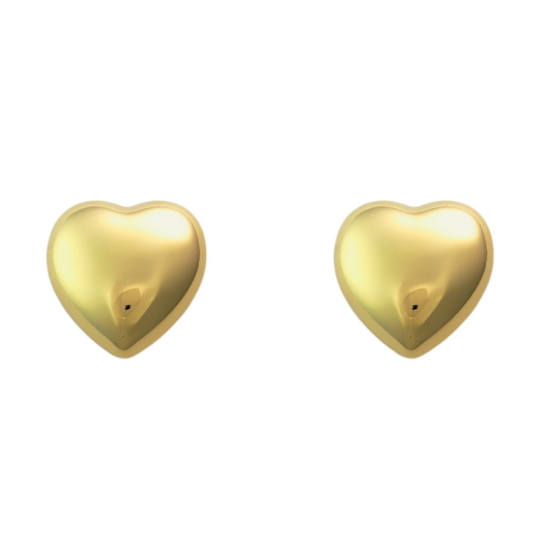 Big heart love oorbellen goud
