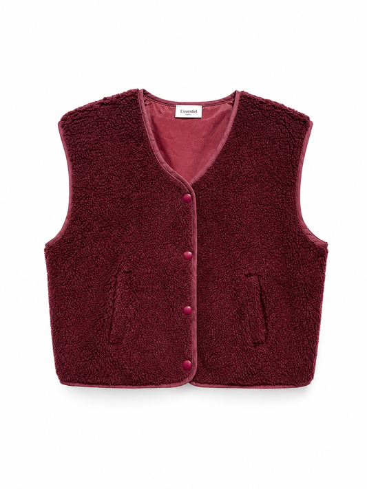 Teddy gillet bordeaux