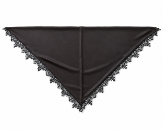Lace scarf black