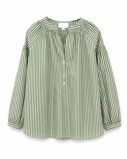 Julie stripes blouse green