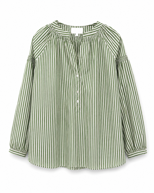 Julie stripes blouse green