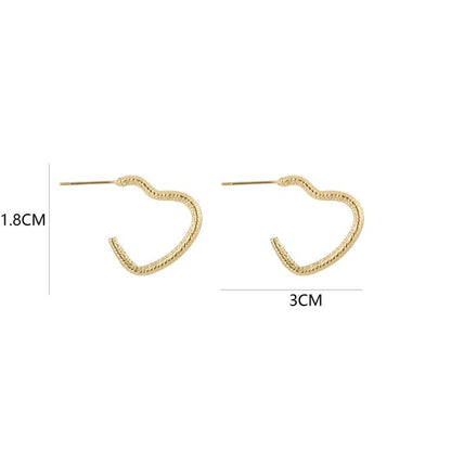 Heart hoops gold