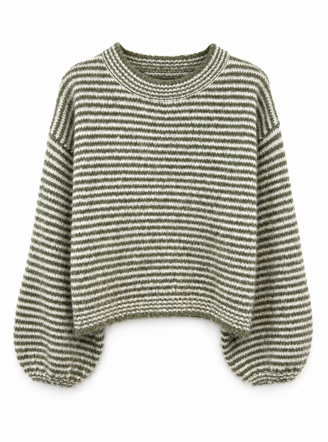 Stripes knit green white