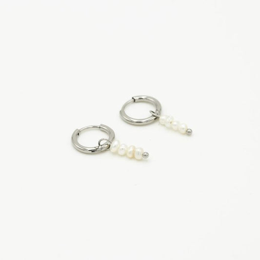 Pearl earrings silver