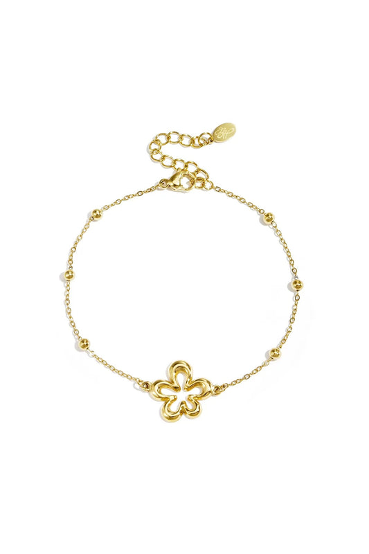 Flower bracelet gold