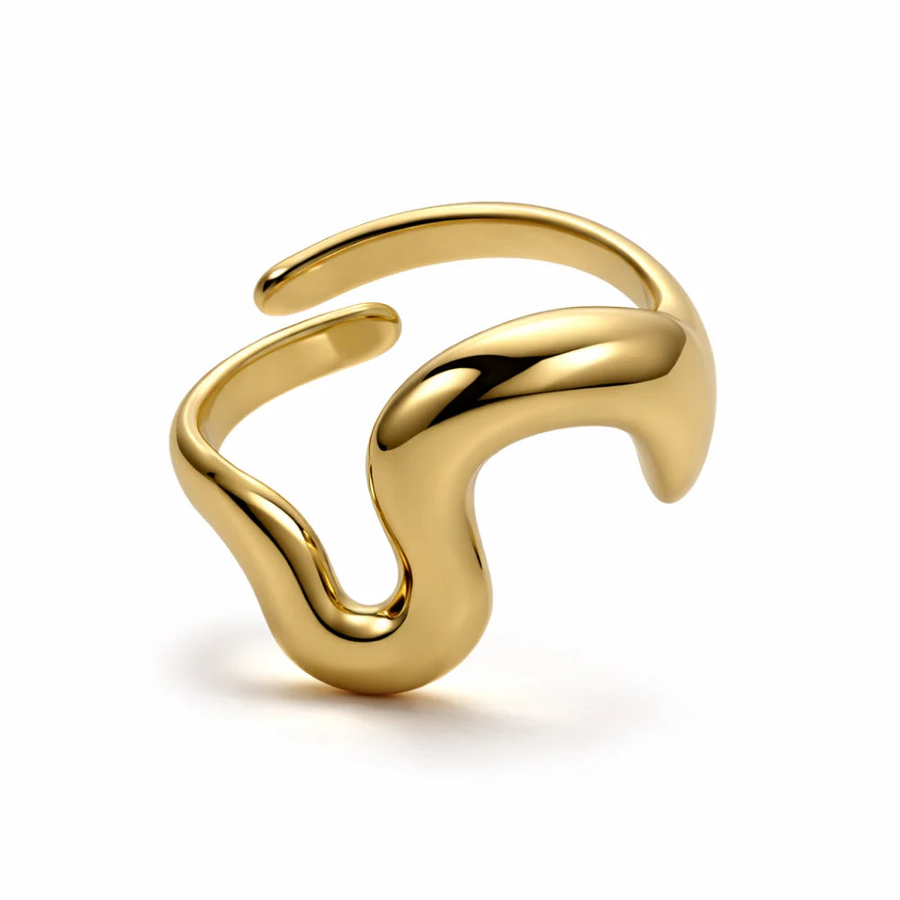 Wave ring gold