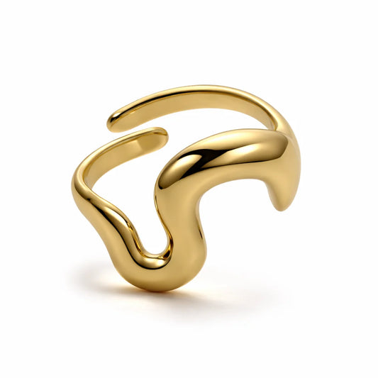 Wave ring gold