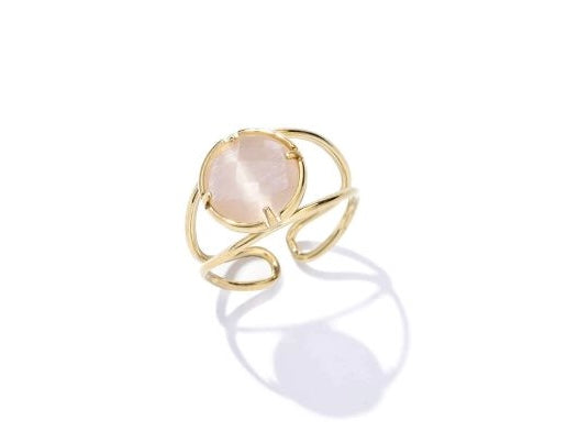 Cat eye stone ring gold
