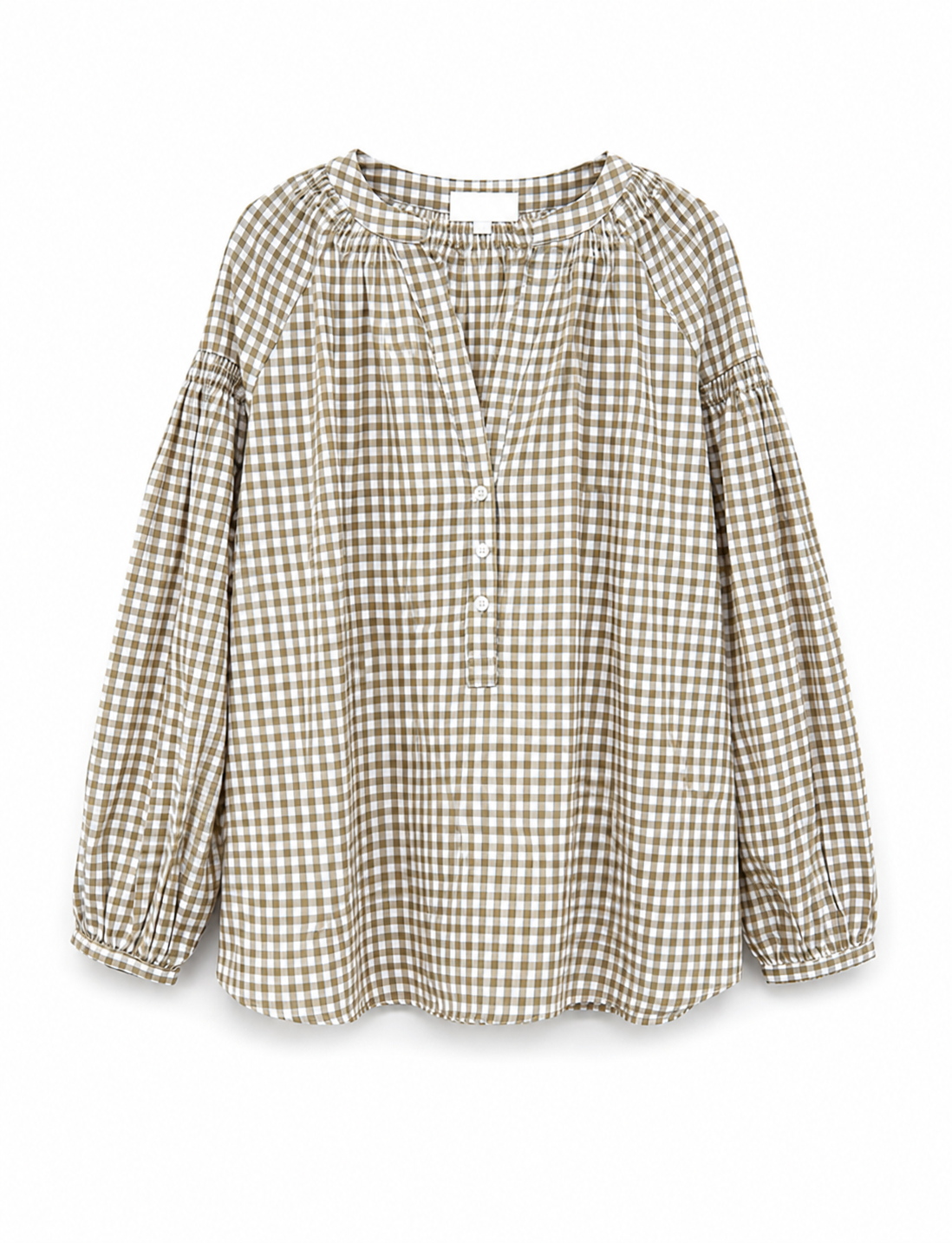 Zita careaux blouse taupe