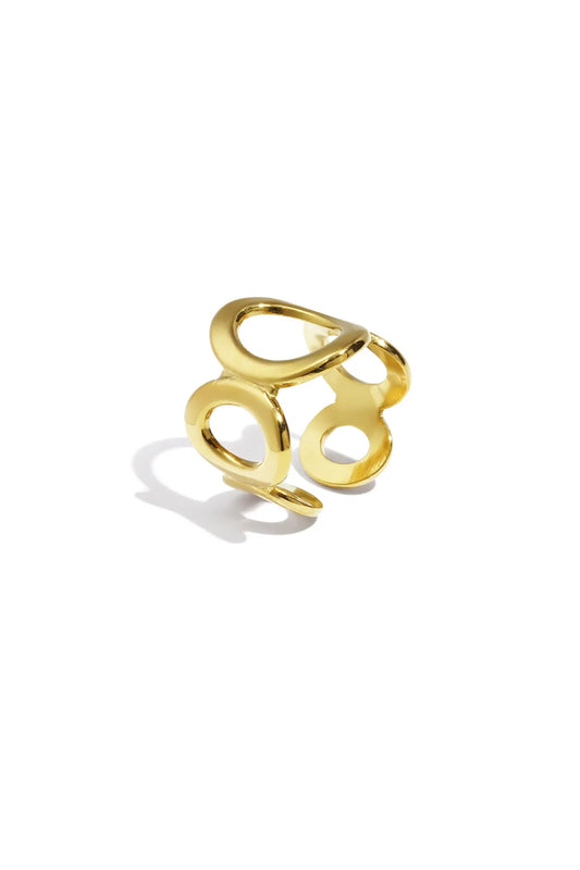 Multiple hoop ring gold