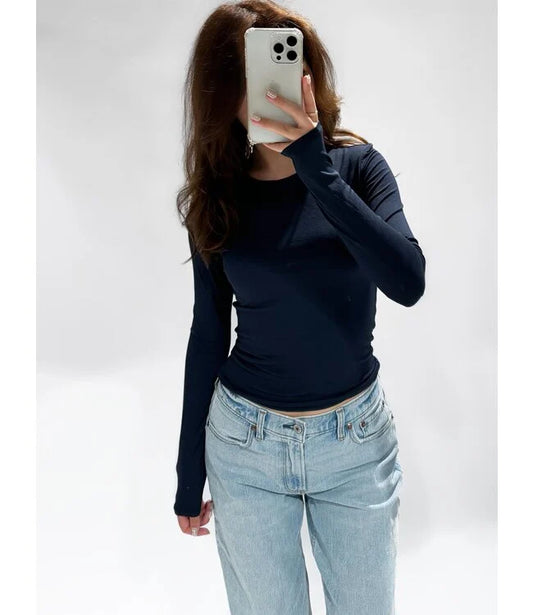 Long sleeve top navy