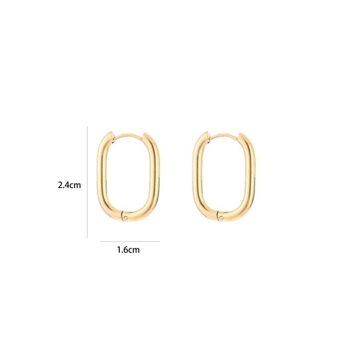 Oval hoops gold