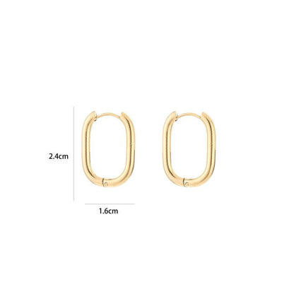 Oval hoops gold