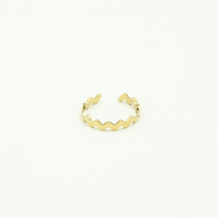 Wavy ring gold