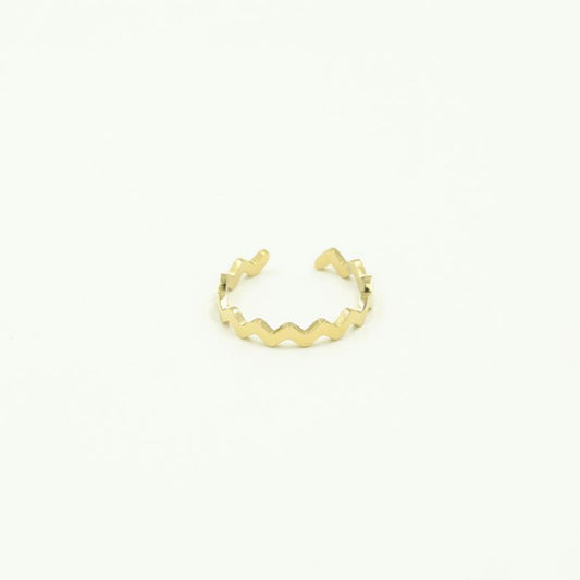 Wavy ring gold