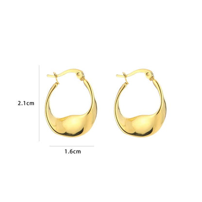 waved hoops gold