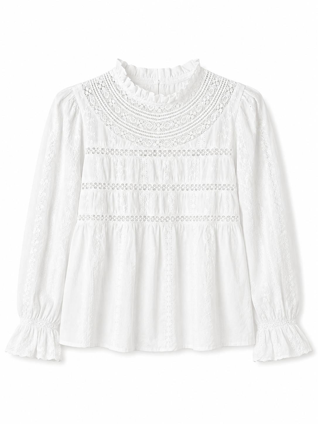 Broderie blouse white