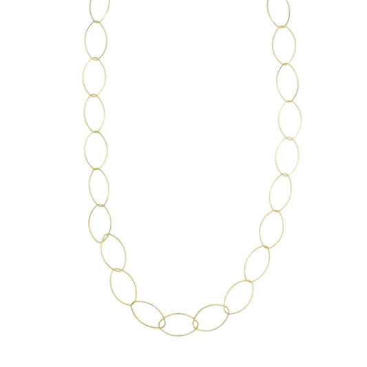 Long hoop necklace gold