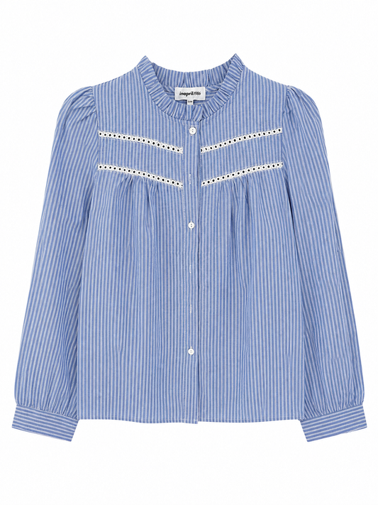 Stripes blouse blue
