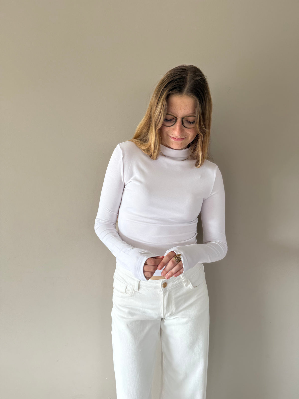 Loena basic top white