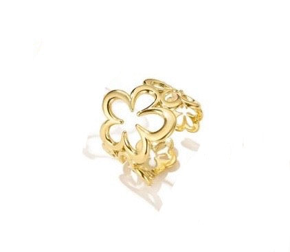 Lovely flower ring gold