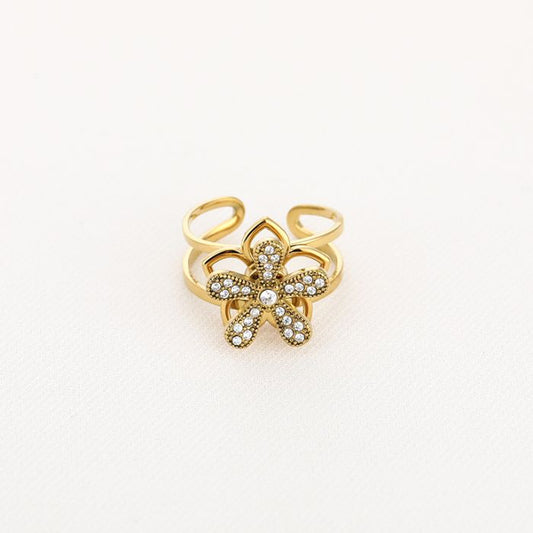Anxiety flower ring gold