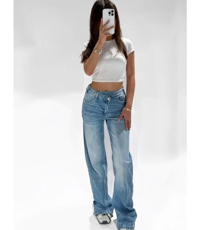 Double bodem jeans blue