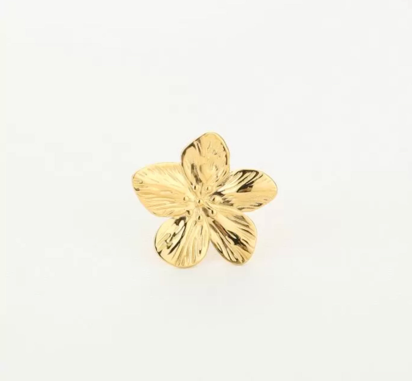 Big flower ring gold