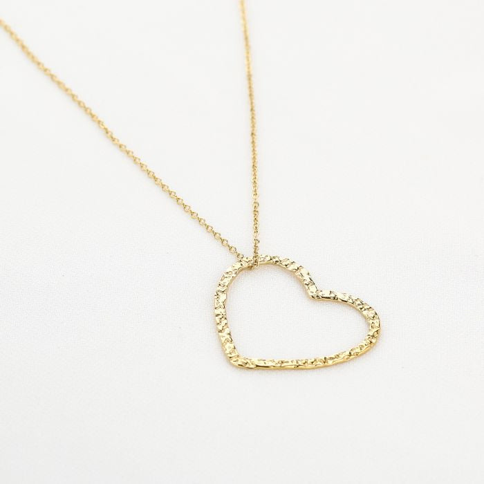 Chique heart necklace gold