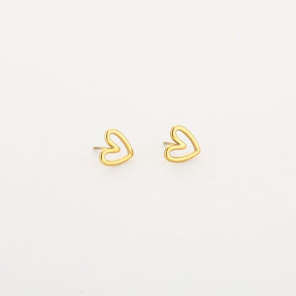 Heart studs gold