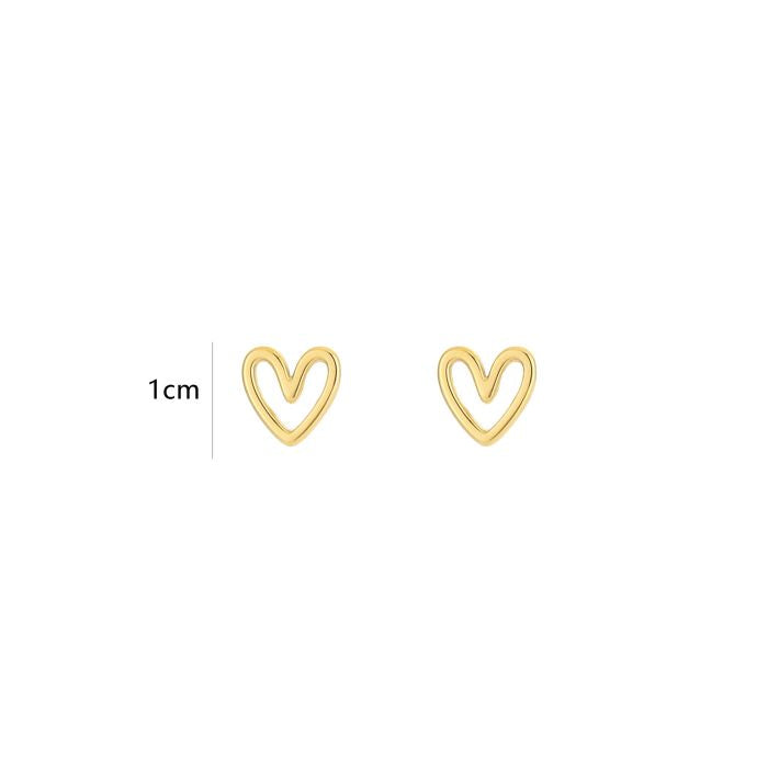 Heart studs gold