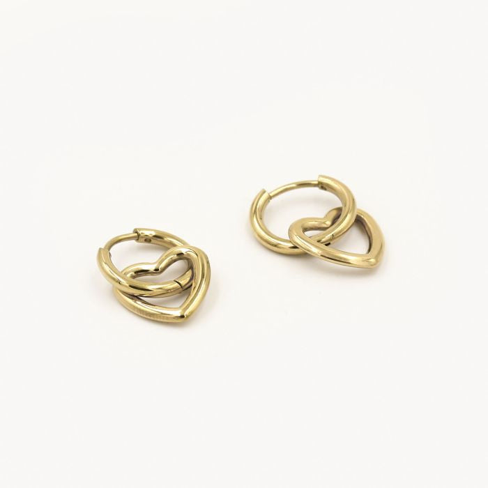 Heart earring gold