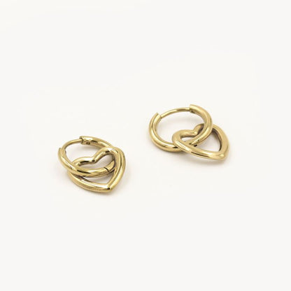 Heart earring gold