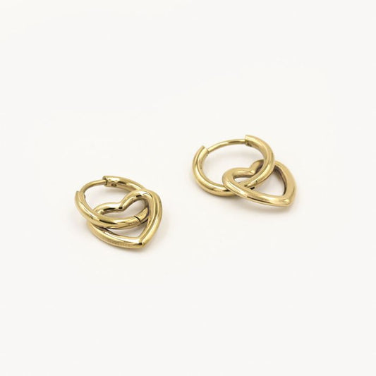 Heart earring gold