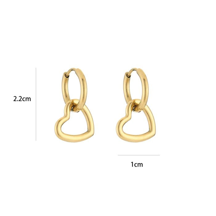 Heart earring gold