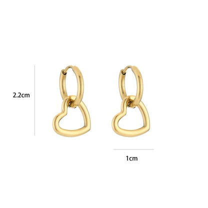 Heart earring gold
