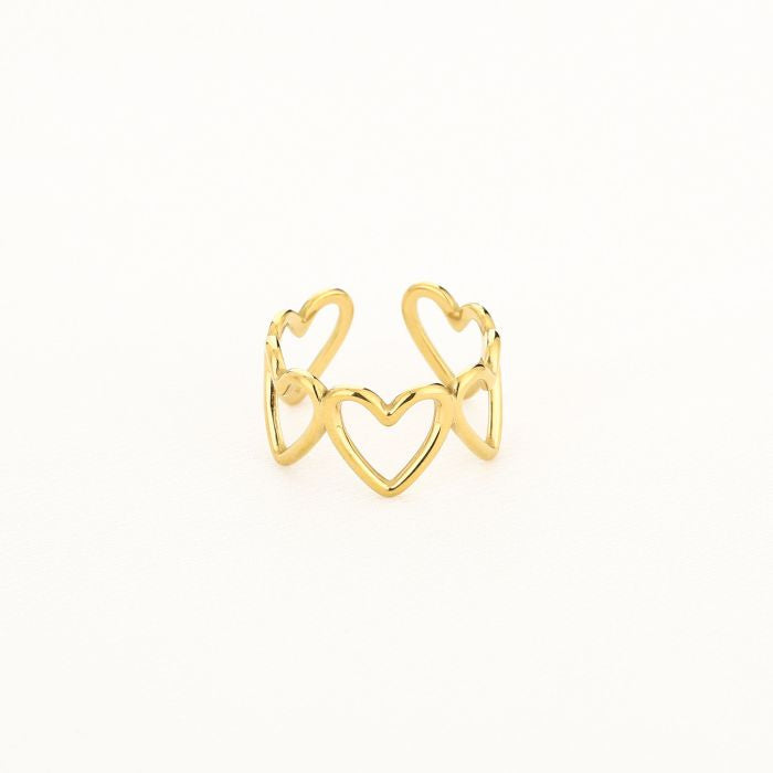 multiple hearts ring gold