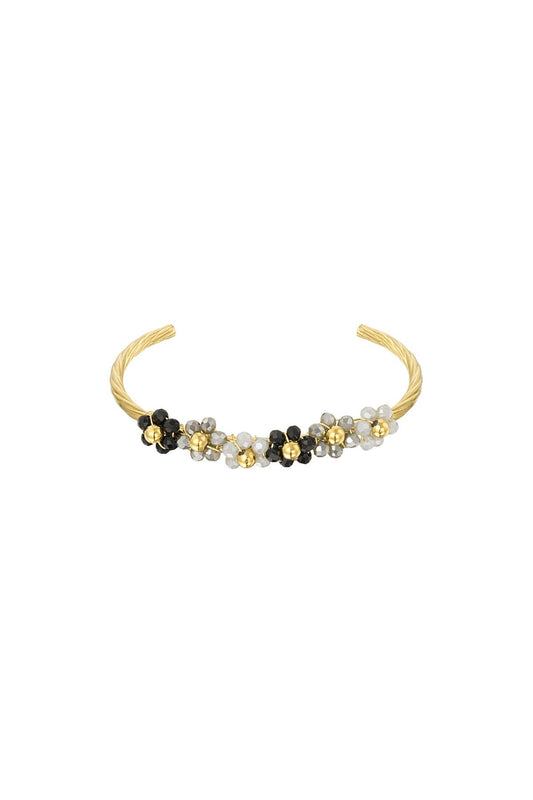 Flower bangle grey