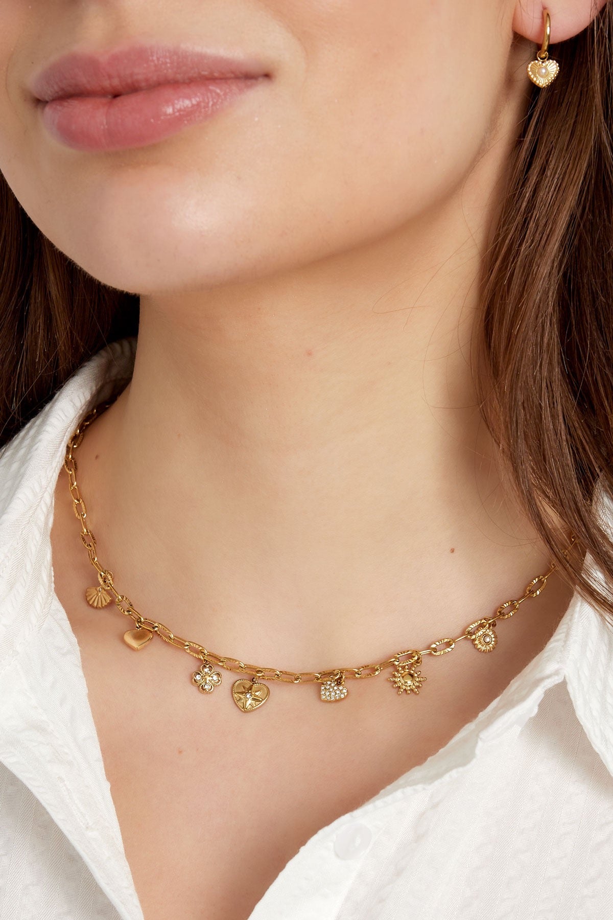 Basic charm necklace silver