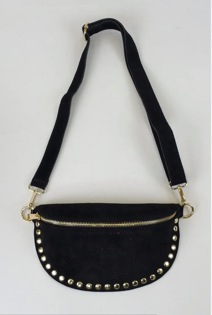 Golden studs bag black