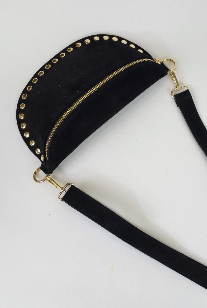 Golden studs bag black