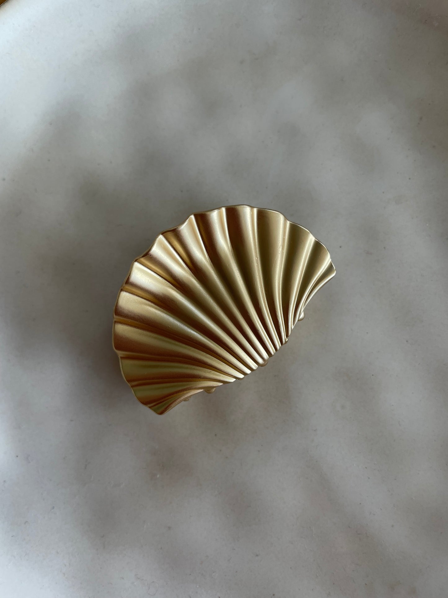 Shell hairclip gold