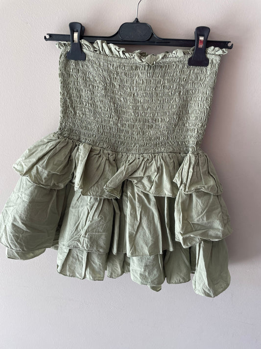 Zoë ruffel skort kaki