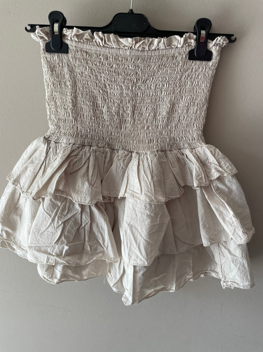 Zoë ruffel skort beige