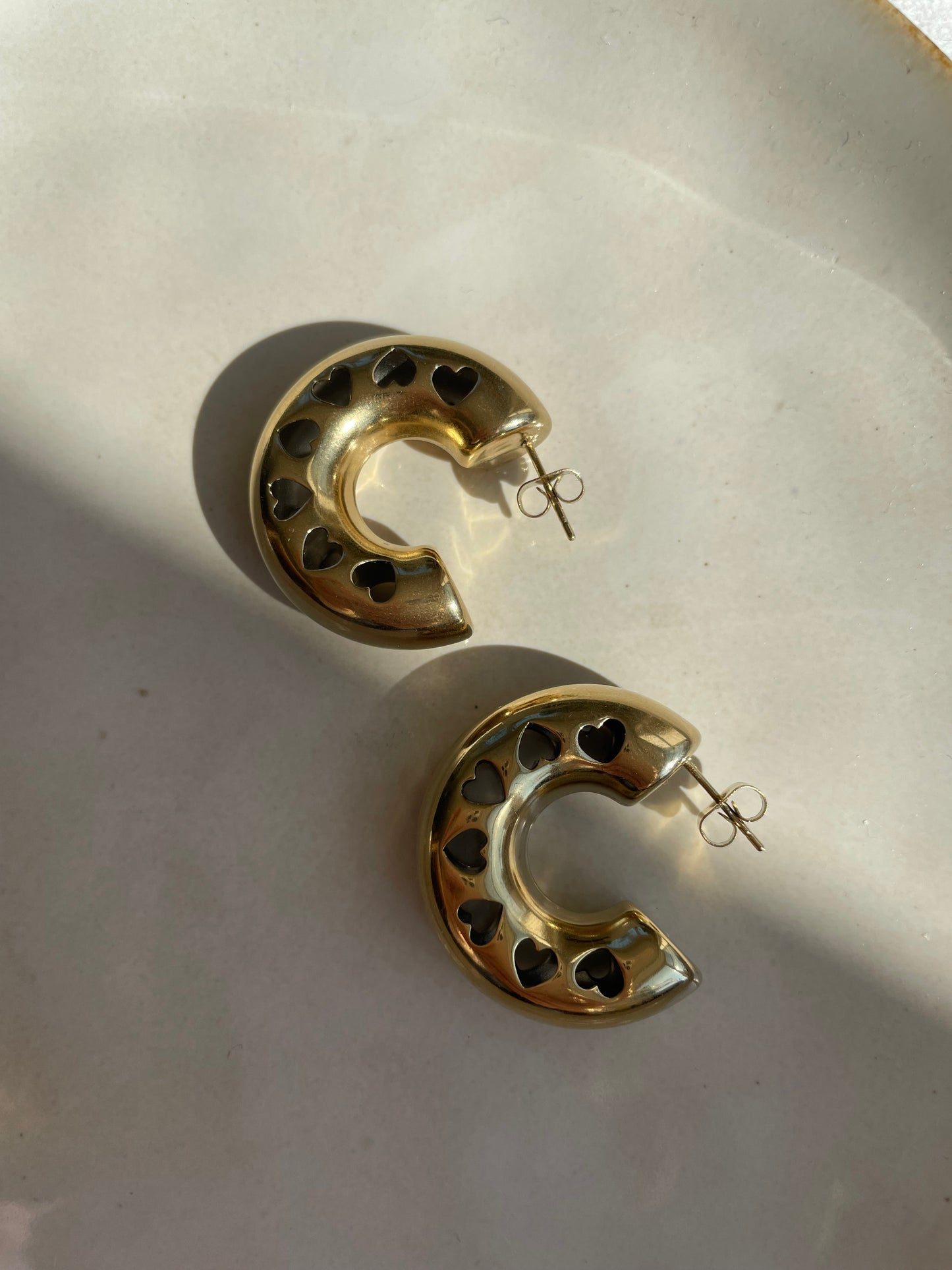 Heart hoops gold