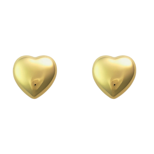 Big heart love oorbellen goud